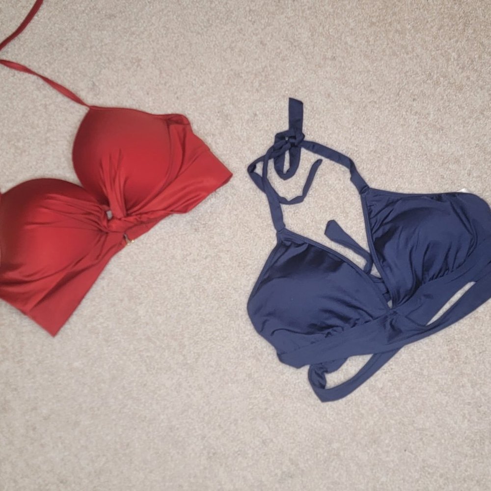 2 Mix & Match bikini tops XL